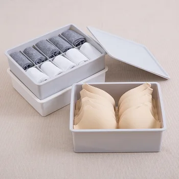 

Storage box creative household plastic covered underwear drawer finishing box bra panties socks storage finishing box