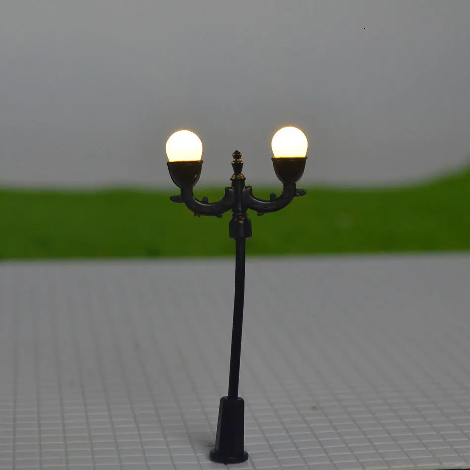 100 шт 1/75 архитектурные весы Diorama модель наборы ламп сада 1/200 ABS пластик двойной светодиодный теплый свет для Модель расположения поезда