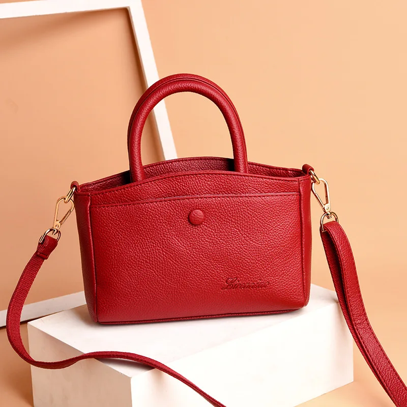 

New JIULIN high-quality shoulder slung soft litchi fashion Leisure bag woman handbag