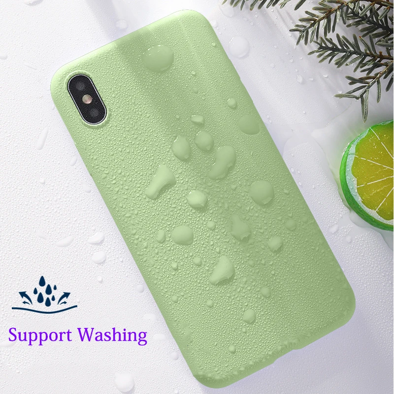 Silicone Solid Candy Color Case for Samsung Galaxy S7 S8 S9 S10 Plus Note 8 9 10 A10 A20 A30 A40 A50 A60 A70 A8 A90 M10 M20 M30