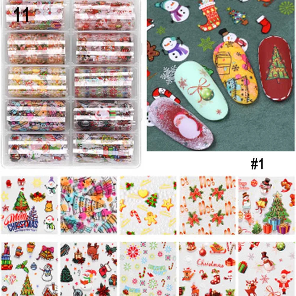 11 Flower Butterfly Star Transfer Paper Sticker Nail Star Transfer Paper Nail Sticker Star Paper Christmas V9-Drop - Цвет: 11
