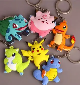 Брелок Monster Key Holder Pokemon Go брелок Подвеска 3D Мини чармандер, Сквиртл Bulbasaur