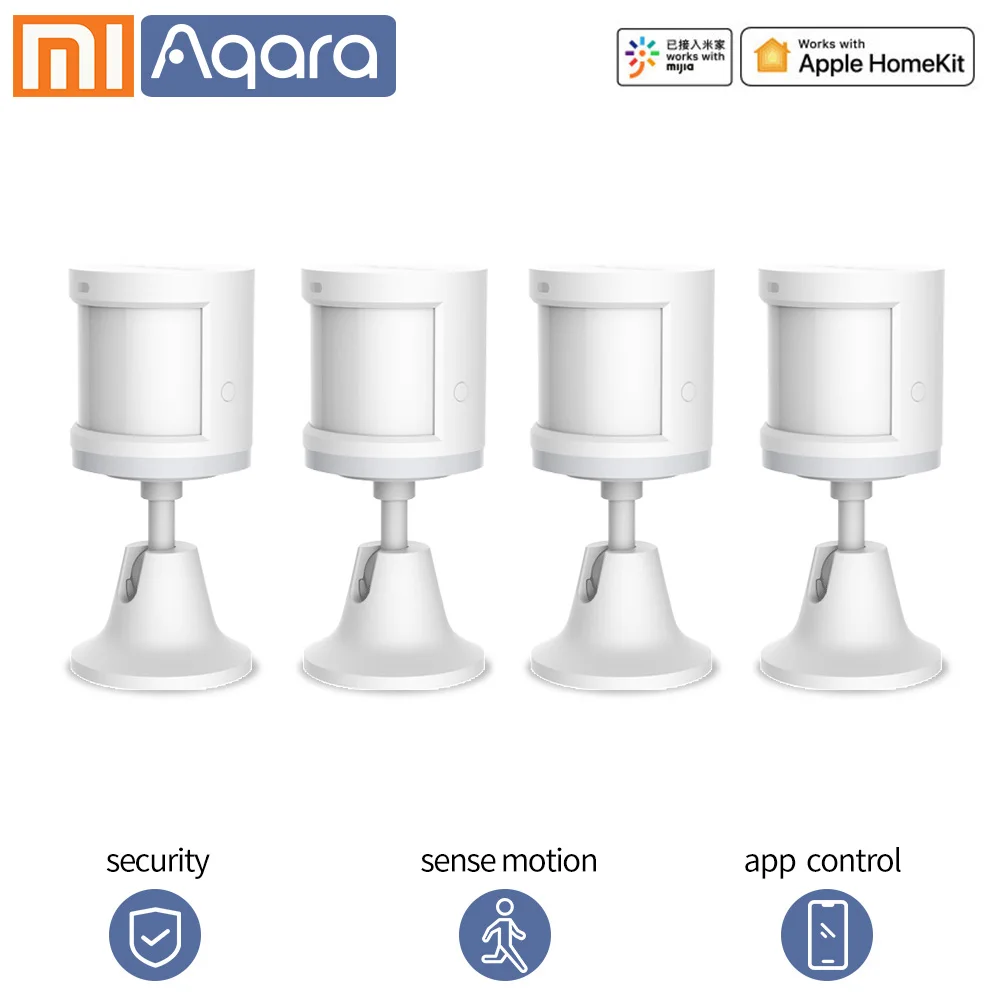 4 PCS Aqara Movement Sensor Human Body Motion Sensor PIR Sensor for Xiaomi homekits Zigbee WIFI Work Mi home app - Цвет: 4 PCS