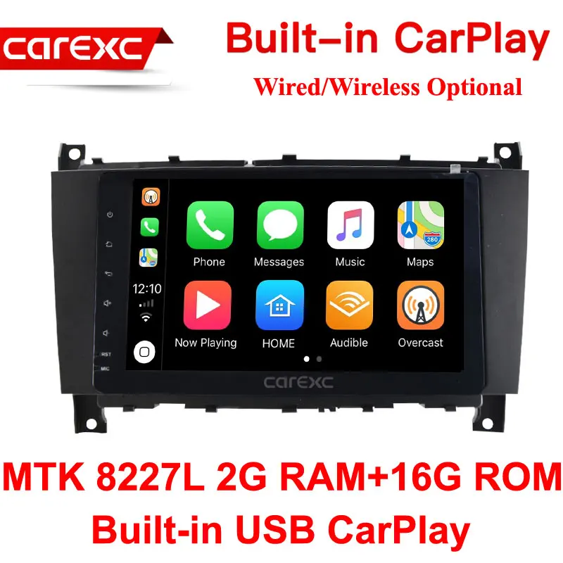 MTK 16G ROM CarExc 8 дюймов Android 9,0 стерео радиоплеер gps CarPlay для Mercedes Benz W209 2005 2006 W203 C180 C200 C220 C230 C240 C250 - Цвет: MTK 16G ROM