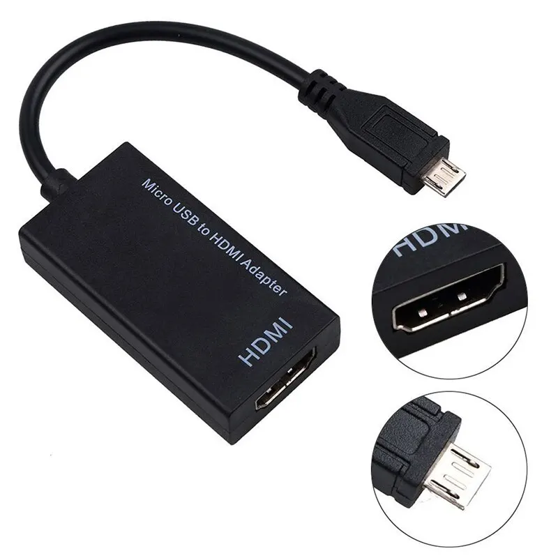 Micro USB к HDMI HD кабель-адаптер Male to Female 1080P HD HDMI аудио видео кабель MHL конвертер для ТВ ПК ноутбук