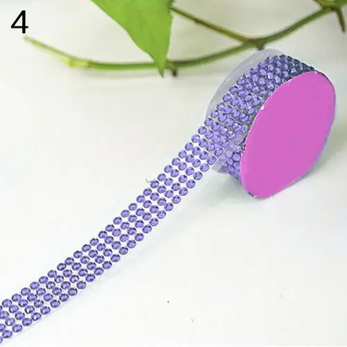 Модные милые высококачественные самоклеющиеся акриловые Стразы, стикер для рукоделия, клейкие ленты Hogard - Цвет: Фиолетовый