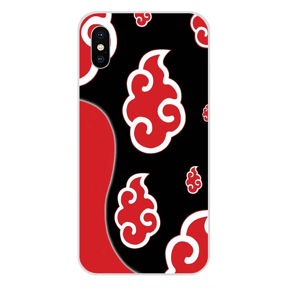 Мягкий чехол для телефона Naruto Akatsuki Clan Cloud резиновый Xiaomi Redmi Mi 4 7A 9T K20 CC9 CC9e Note 7 9 Y3 SE Pro