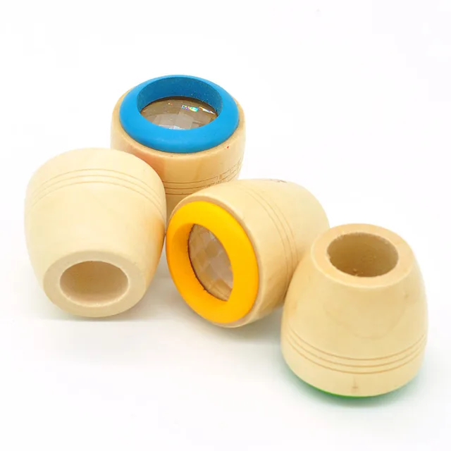 1Pcs Kaleidoscope Multi-prism Wooden Toy Kids Gift Kaleidoscope Glasses Colorful World Magic Children Toys Polygon Prism 4