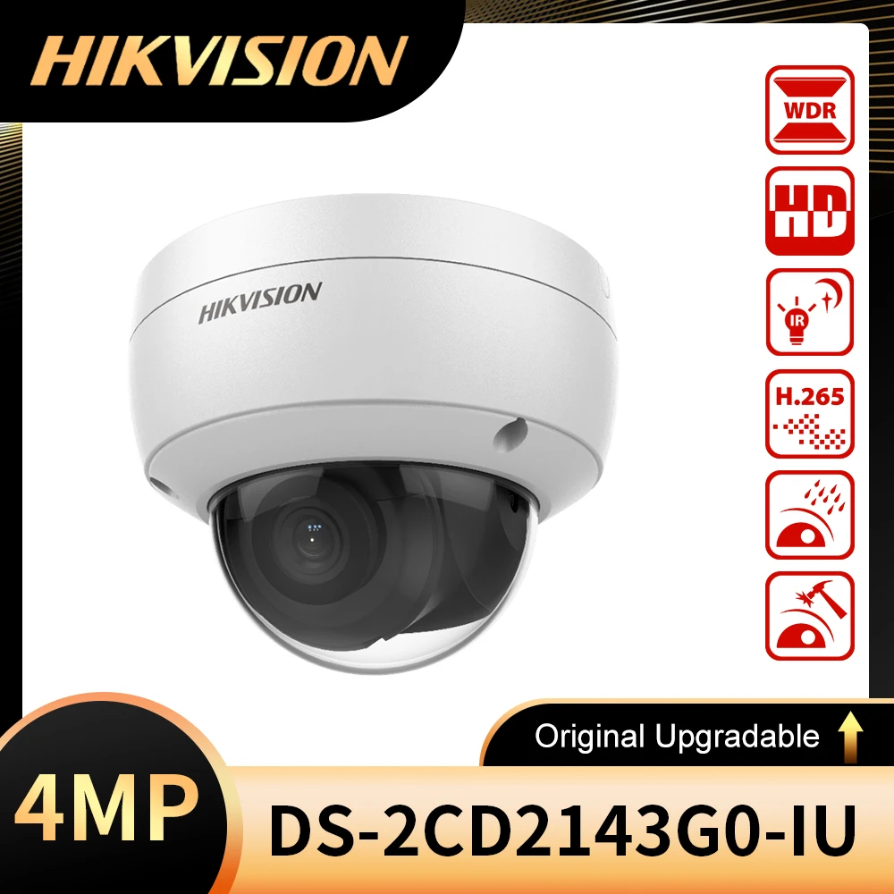 Оригинальная вспышка Hikvision DS-2CD2143G0-IU встроенный микрофон сетевая купольная
