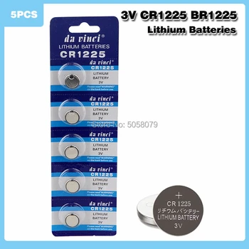 

5pcs/pack CR1225 Button Batteries LM1225 BR1225 KCR1225 Cell Coin Lithium Battery 3V CR 1225 For Watch Electronic Toy Remote