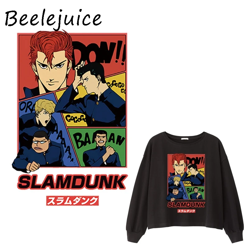SLAM DUNK мультфильм патчи для одежды DIY класс-термопереводные наклейки декоративные аксессуары