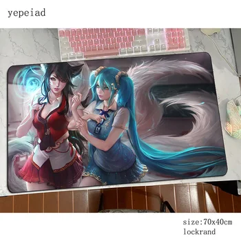 

Ahri mousepad Personality gaming mouse pad pc computer gamer accessories large mat Customized laptop desk protector pads