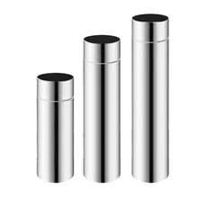 2.3in Stove Pipe Stainless Steel 20/30/40cm Silver Chimney Flue Liner Rigid Multi Fuel Hardware Decoration