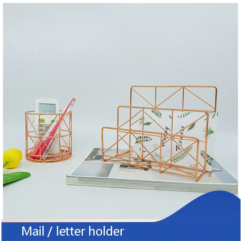 

Mail Organizer, 2 Slots Letter Sorter, Metal Mail Holder, Office Organization for Mails, Files, Books, Brochures & Postcards