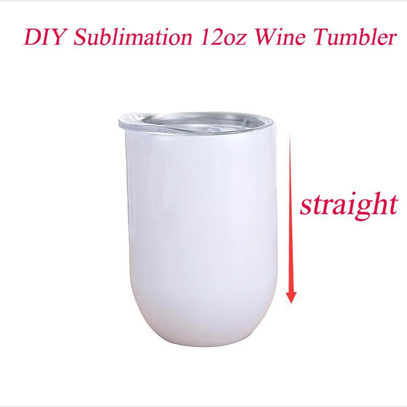 10psc*12oz Sublimation Wine Tumbler Double Walled Insulation