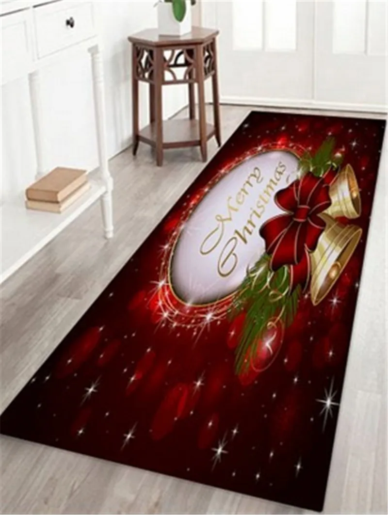 Christmas Santa Claus Anti-slip Kitchen Room Floor Mat Decor Carpet Rug NEW - Габаритные размеры: 40cmX60cm Bell