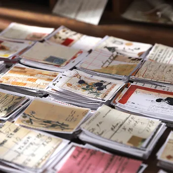 

368 Pcs 41 x 57mm Vintage Mini Stamp Style Craft Paper Photos Decor Props Craft Paper for DIY Scrapbook Album