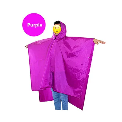 Purple Многофункциональный водонепроницаемый дождевик непромокаемая одежда для пеших прогулок с капюшоном плащ куртка рюкзак дождевик пляжный тент Кемпинг коврик для пикника - Цвет: Purple