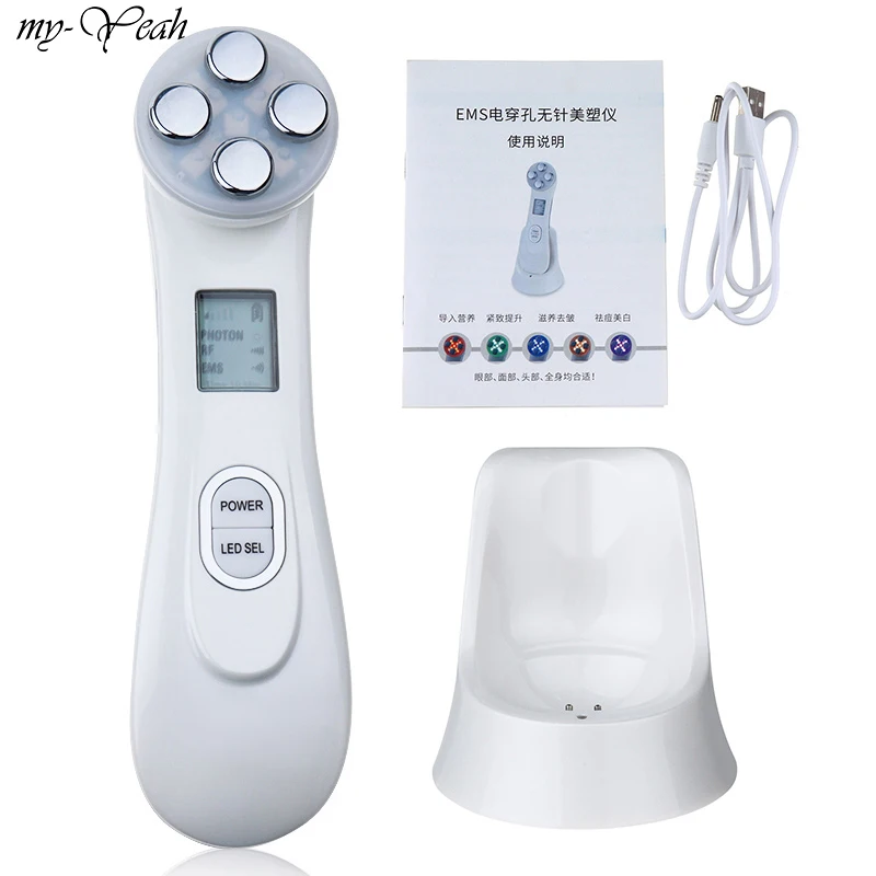 

EMS Frequency Mesotherapy Electroporation RF Radio Beauty Device LED Photon Face Skin Rejuvenation Wrinkle Remove Beauty Machine