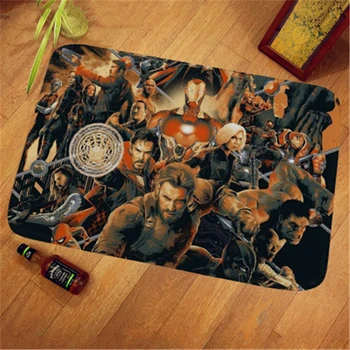 

40x60cm The Avengers Hero Door Mat Kids Playmat Rug Carpet Floor Bedroom Doormat Non-slip Mat Cartoon Gift