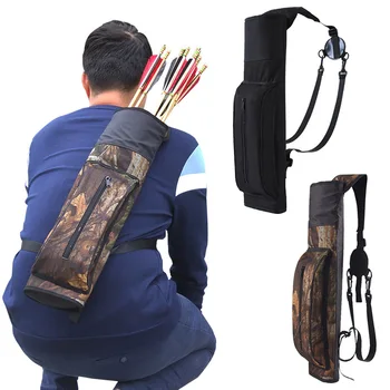 

​ Archery Quiver Back Waist Shoulder Bag Arrow Bow Holder Pouch Large Capacity 54cm With Portable Strap