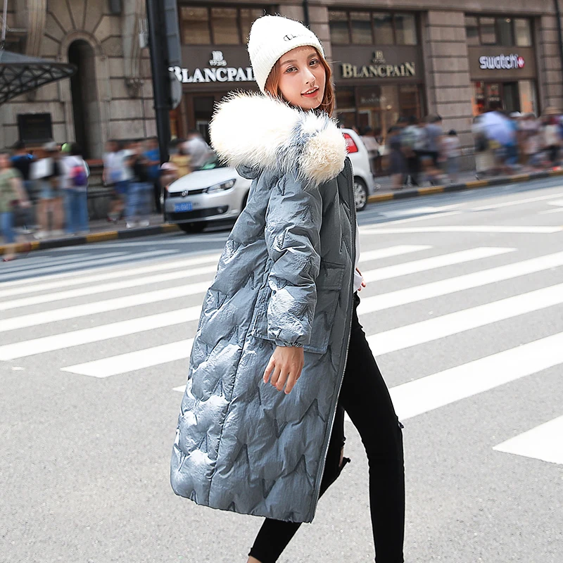 Зимняя куртка Женская Толстая теплая парка с капюшоном Mujer хлопок ...