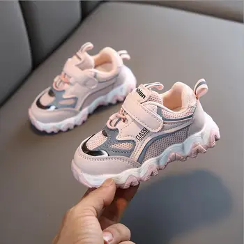 

Spring Children Pink Casual Shoes Baby Girls Fashion Sport Sneaker Toddler Boy White Mesh Trainer Running Shoes