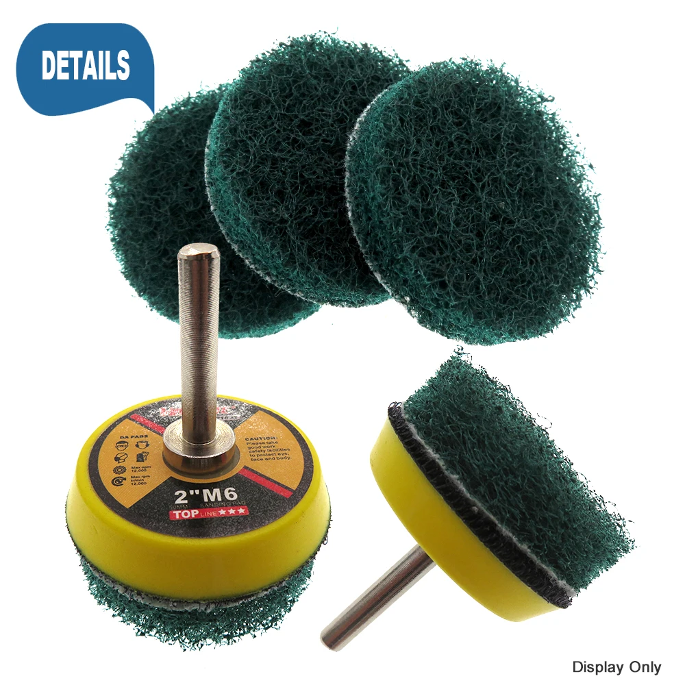 Scrub Pad 10Pcs 2 Inch Flocking Industrial Scouring Pads Heavy Duty 240/400/800/1000 Nylon Polishing Pad for Kitchen Cleaning 4