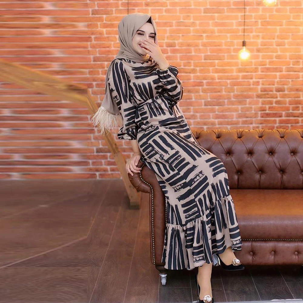 Caftan, Roupas Islã, Abayas Robe, Eid, Dubai, Turquia, Verão