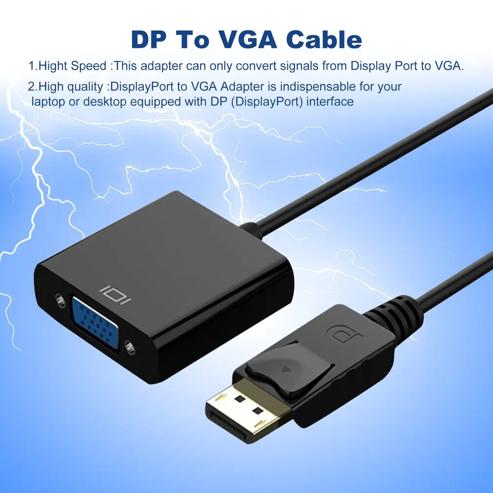 DP порт дисплея штекер вставной конвертер для VGA кабель адаптера для ПК ноутбук VGA Кабельный адаптер-переходник