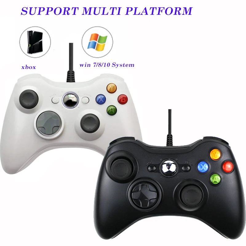 Проводной USB геймпад для xbox 360 контроллер Вибрационный джойстик ПК проводной Windows