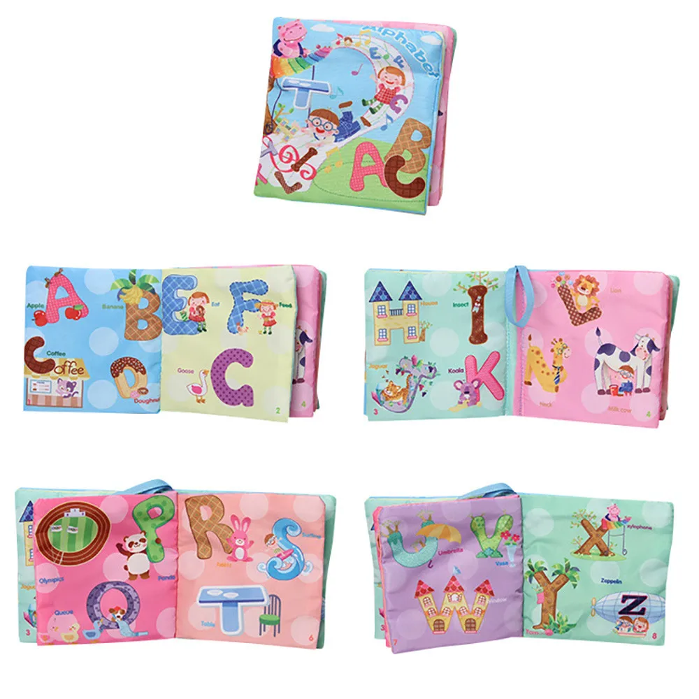 Soft Cloth Baby Intelligence Development Learn Picture Cognize BB Sound Book Early Education Toys Learn Book for Toddler #A
