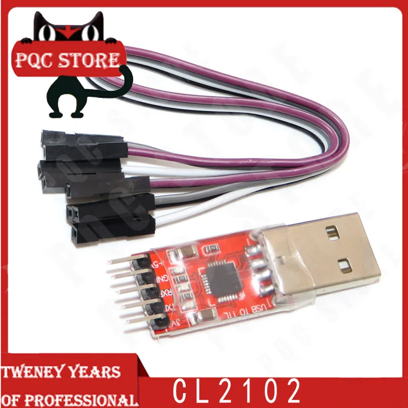 

10pcs CP2102 module USB to TTL serial UART STC download cable PL2303 Super Brush line upgrade(RED)
