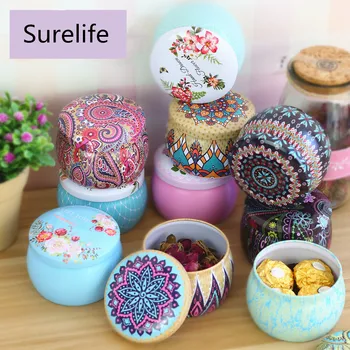 

20pcs Rose Tea Pot Tin Box Small Fresh Home Garden Personality Candy Box Drum-shaped Candy Cookie Box Festive Party Supplies