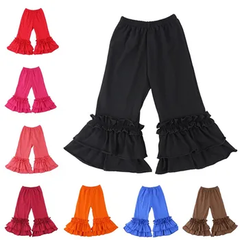 

Toddler Girl Leggings Solid Bell Bottoms Ruffle Pants Kids Flared Pants Boutique Winter Clothes