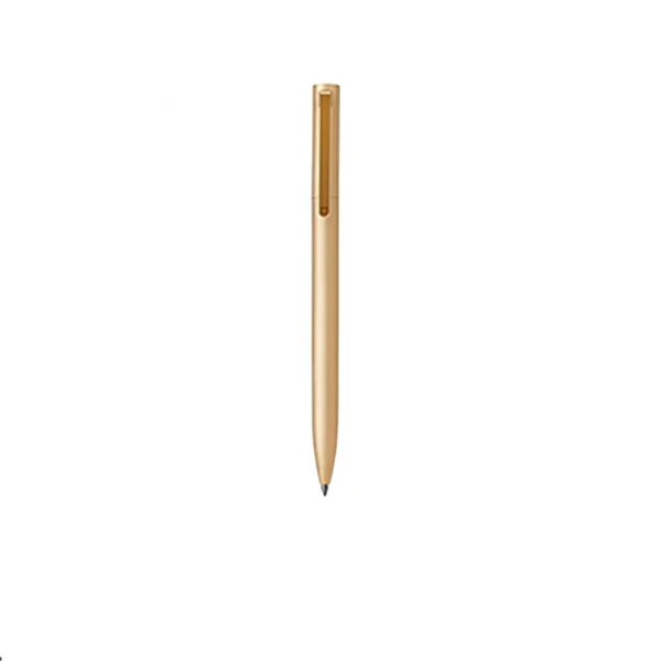Оригинальные металлические ручки Xiaomi Mijia PREMEC Smooth Switzerland Refill 0,5 мм авторучки для письма алюминиевые ручки из сплава - Цвет: Золотой