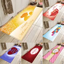Высокое качество счастливый день матери узор Площадь Ковер флис кухня ванная комната 40X120 см/60X180 см Прямая дом и сад