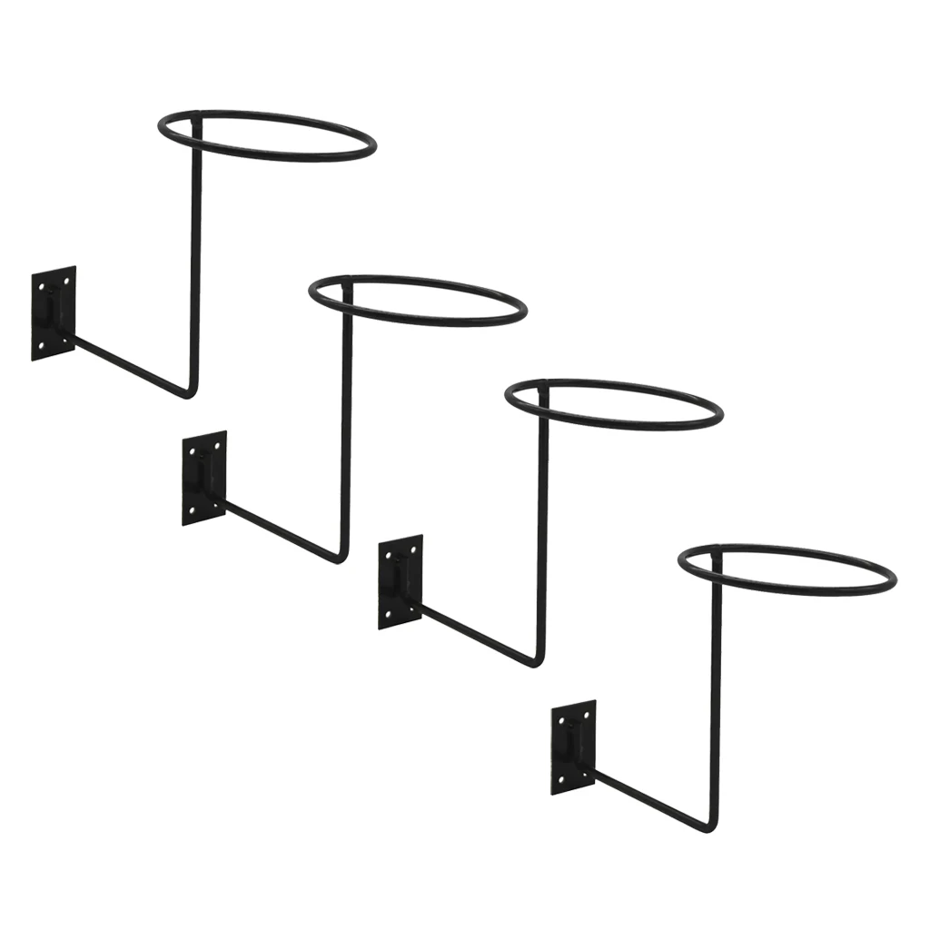 4 Pieces Black Metal Wall Mounted Hat/Cap/Wig Hanger Display Rack (20cm, Dia.13.5cm) 4 Pieces Black Metal Wall Mounted Hat/Cap/Wig Hanger Display Rack (20cm, Dia.13.5cm)