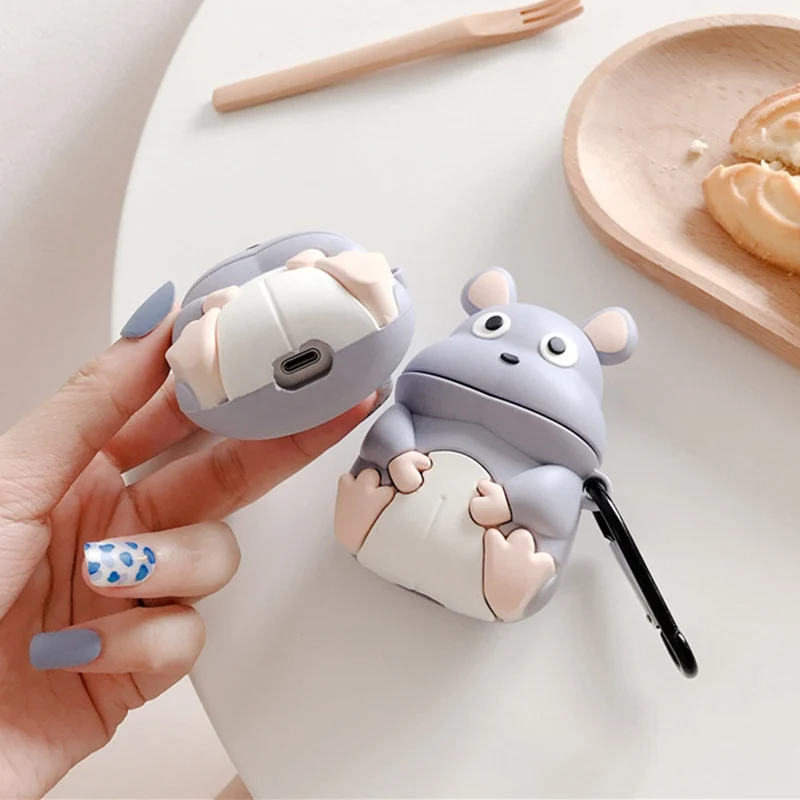 Мультфильм мышь беспроводной Bluetooth наушники чехол для Apple AirPods силиконовые зарядки наушники Чехлы для Airpods защитный чехол