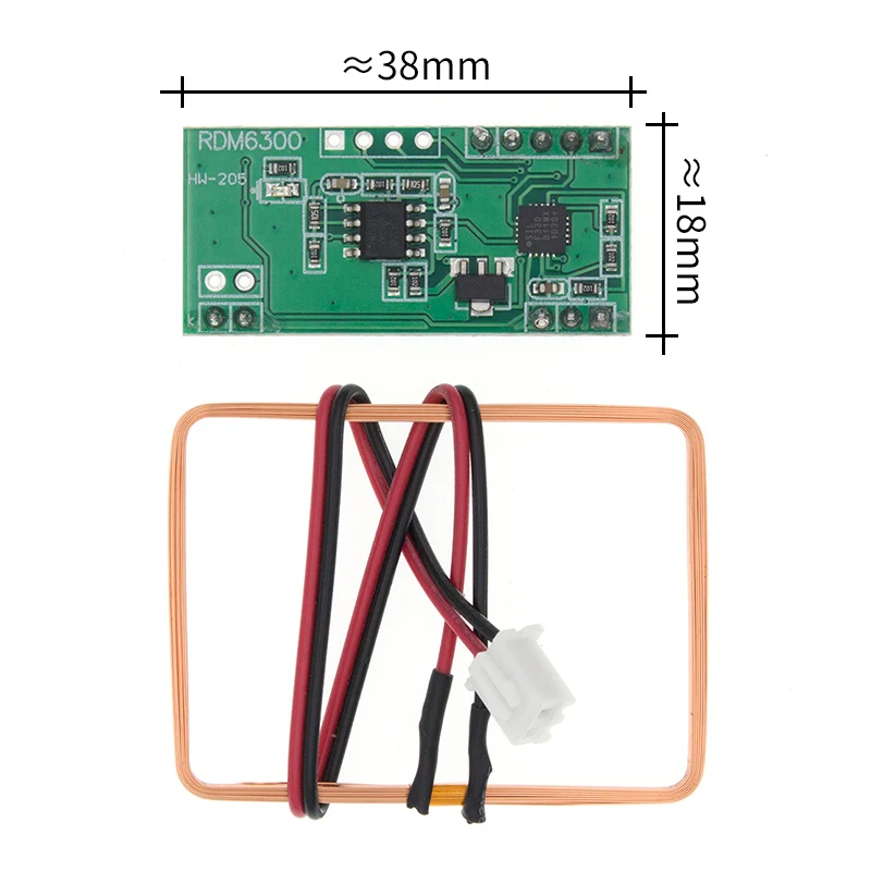 125 кГц RFID считыватель Модуль RDM6300 UART Выход Система контроля доступа - Цвет: RDM6300