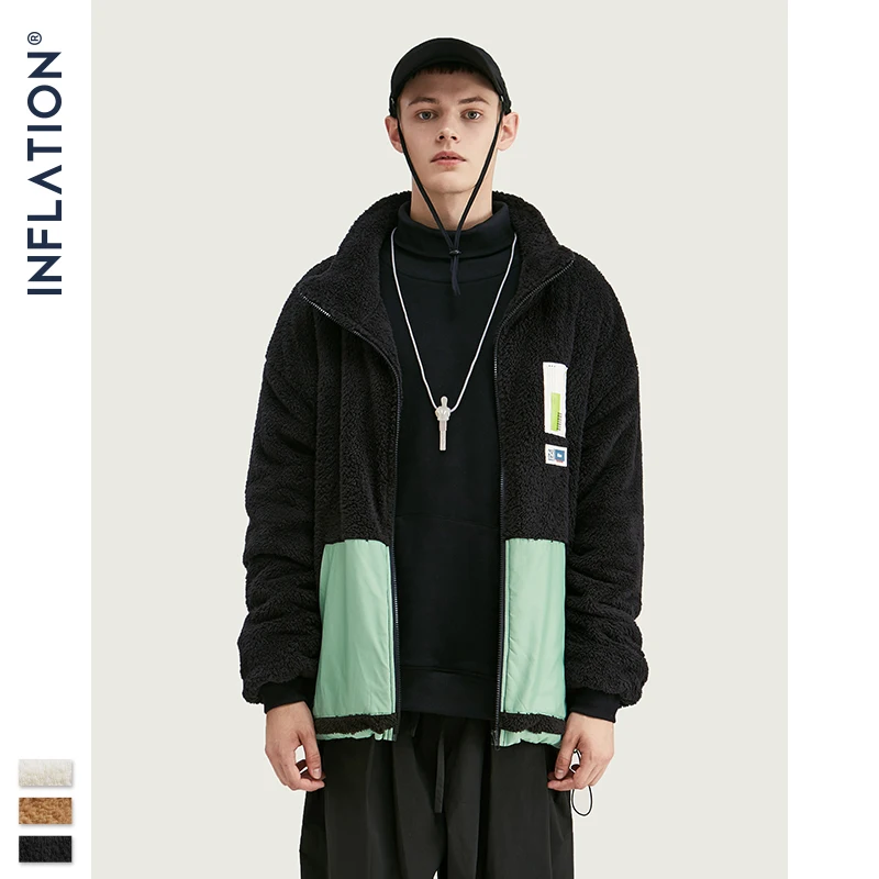 Мужская Флисовая Куртка INFLATION толстая Толстая куртка из кораллового флиса с