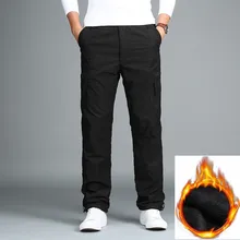 Мужские брюки большого размера плюс, зимние толстые теплые штаны, длинные, с карманами, повседневные, военные, мешковатые, тактические брюки