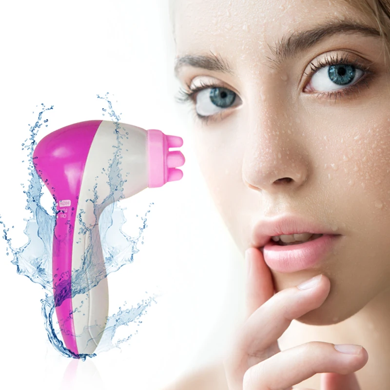 

6 in 1 Wash Face Cleaning Machine Skin Pore Cleaner Body Cleansing Massage Mini Beauty Massager Brush Electric Facial Cleanser