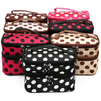 

Women Travel Toiletry Beauty Cosmetic Bag Makeup Case Organizer Zipper Holder Handbag Bolsa de maquillaje Trousse de maquillage