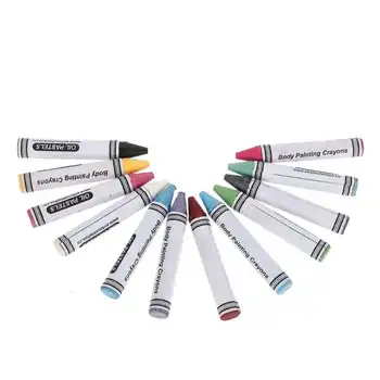 

12 Colors Body Face Paint Sticks Crayons Set Colorful Painting Pen