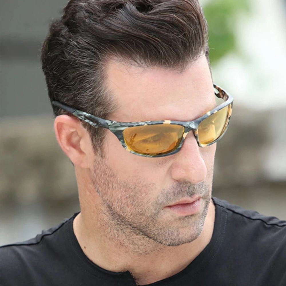 

Night Vision Men's Polarized Sun Glasses Driving Yellow Lens Classic Anti Glare Vision Driver Safety glasses For Men sunglasses
