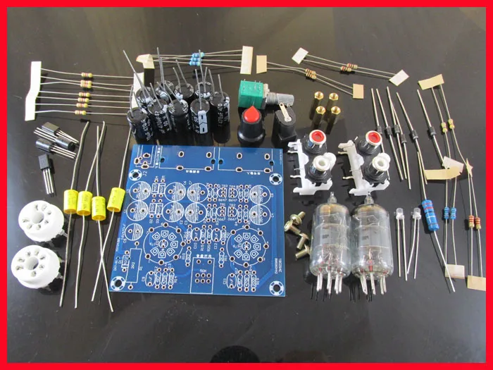 DIY KIT 6J1 трубный усилитель платы 2 0 стерео несколько AC12V 0.8A + Корпус|6j1 tube preamplifier|tube