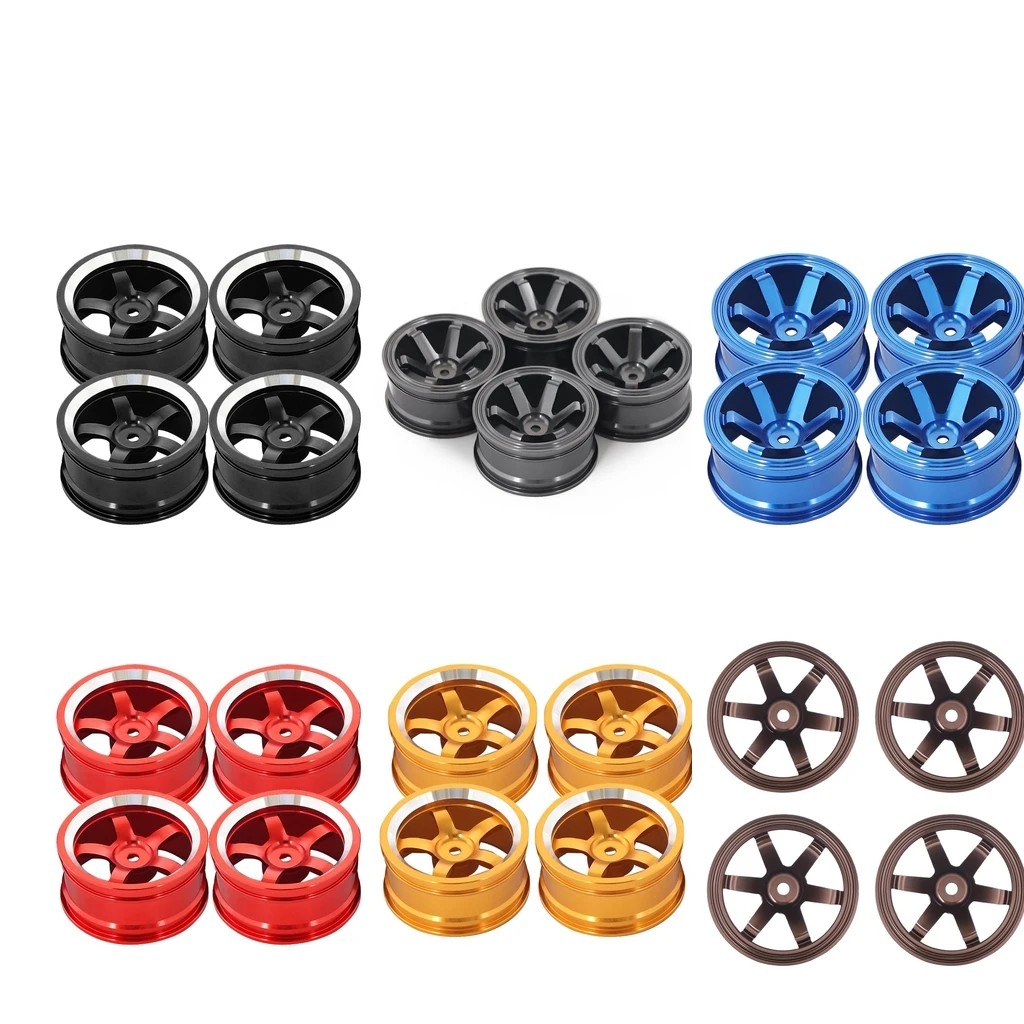 Комплект из 4 колесных обода алюминиевого сплава для 1/10 HSP HPI 94123/122 SAKURA D3/D4 1:10 Tamiya