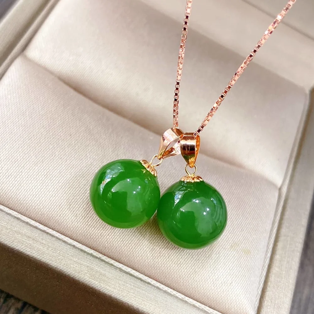 Dainty Square Jade Pendant Necklace | Caitlyn Minimalist