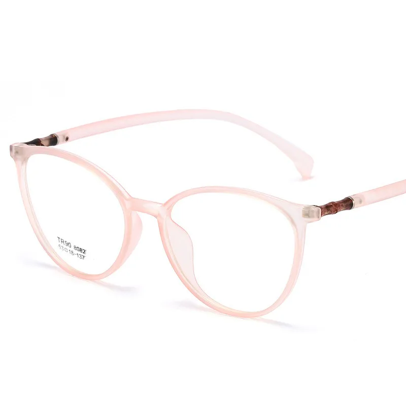 C4 Clear pink Студенческие очки в форме "кошачий глаз", оправы, прозрачные линзы, для мужчин и женщин, ультралегкие оптические очки по рецепту, оправа для колледжа, для мальчиков и девочек - Цвет оправы: C4 Clear pink